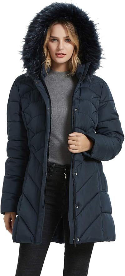 Women's Winter Thicken Long Coat with Pockets - Parka Jacket (Sizes XS-3XL)