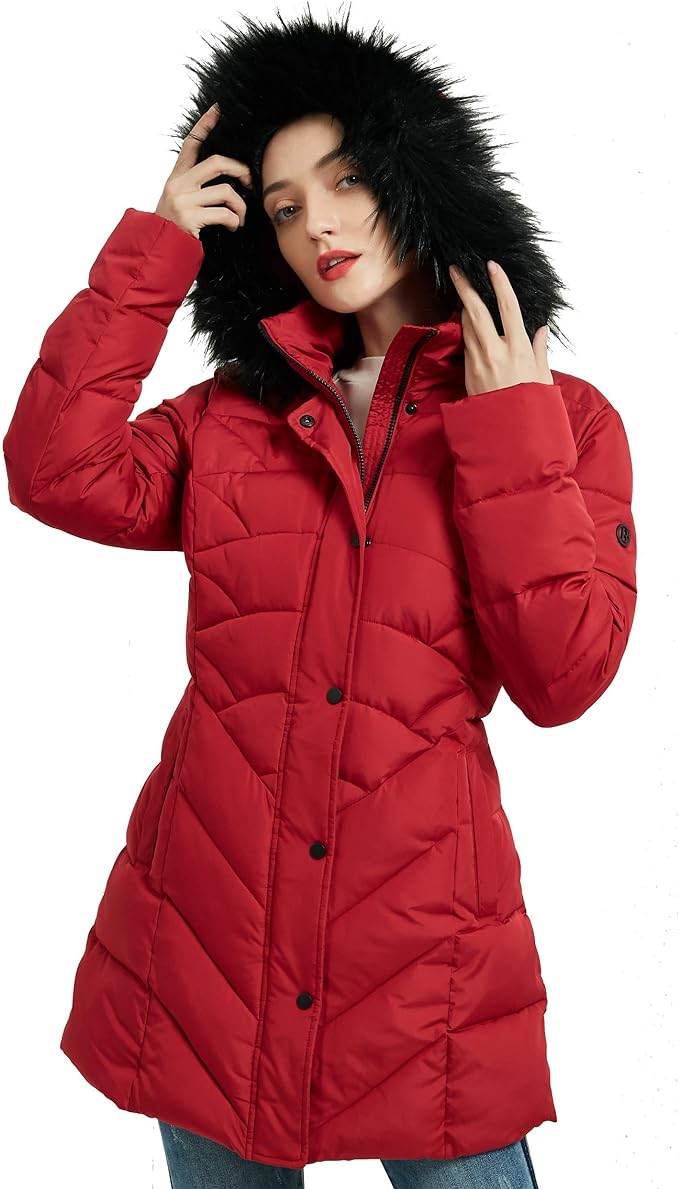 Women's Winter Thicken Long Coat with Pockets - Parka Jacket (Sizes XS-3XL)