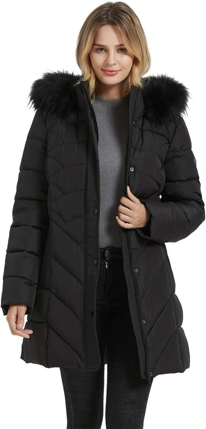 Women's Winter Thicken Long Coat with Pockets - Parka Jacket (Sizes XS-3XL)