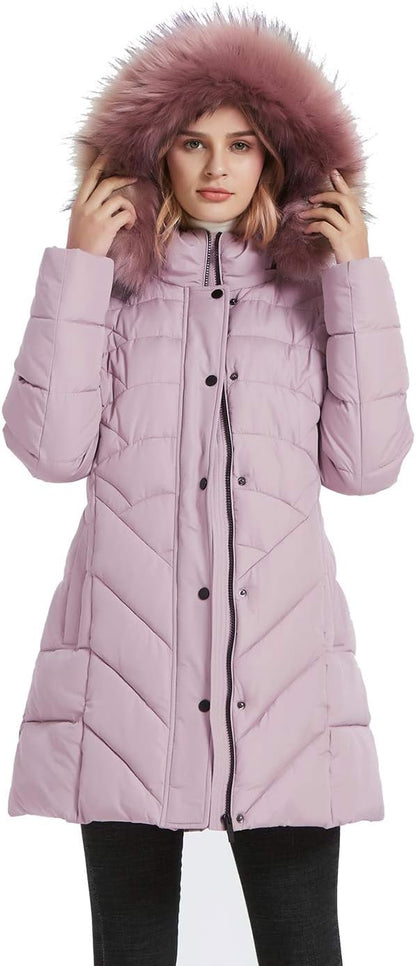 Women's Winter Thicken Long Coat with Pockets - Parka Jacket (Sizes XS-3XL)